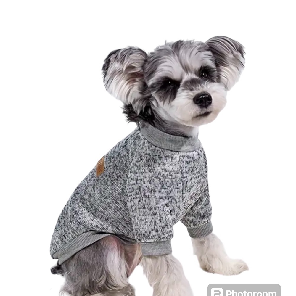 New Grey Fleece Shirt Sweater for Smaller Dogs in sizes Med and XL